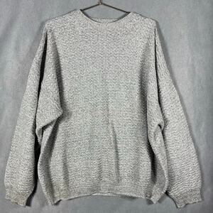 Bill Blass VTG Mens Textured knit Crewneck 90's Grandpa Retro sweater Size XXL